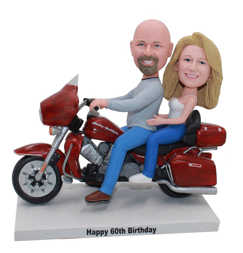 Custom Couple Motorcycle Bobblehead, Couple Motorcycle Custom Bobble head - Abobblehead.com