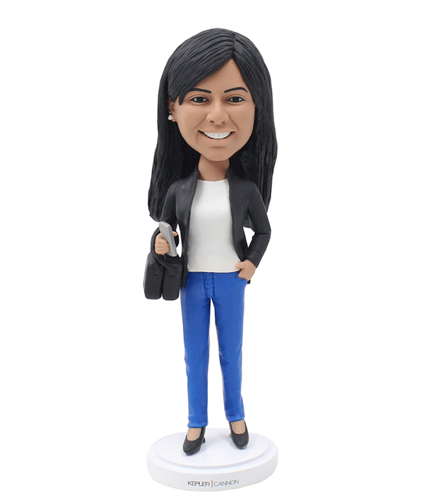 Custom Bobbleheads Women With Bag For Sale - Abobblehead.com