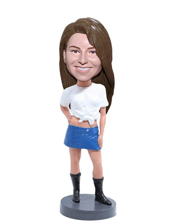 Custom Cheerleader Bobbleheads, Make Your Own Bobblehead Cheerleader - Abobblehead.com