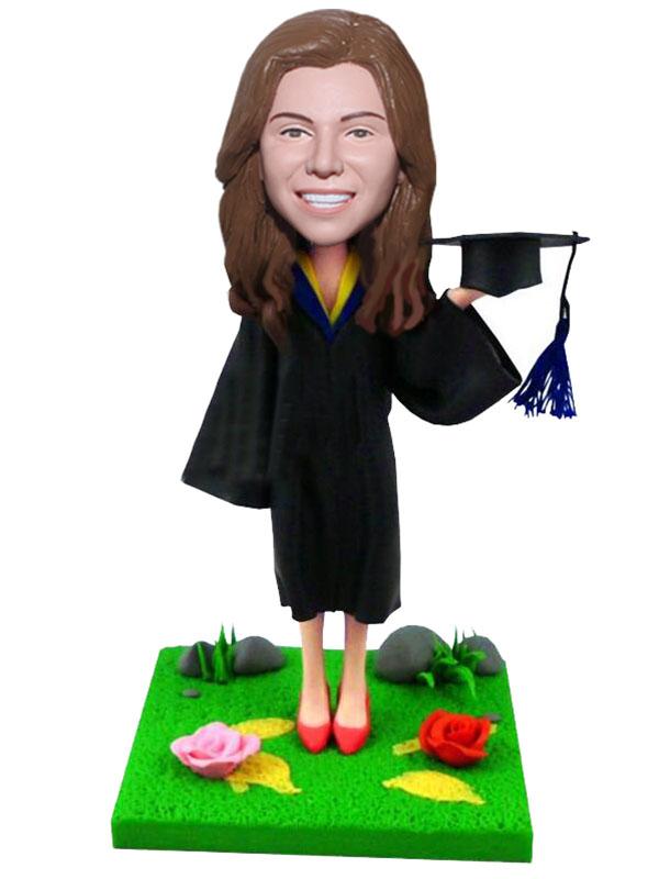 Custom Graduation Bobblehead Custom Graduation Gifts For Doctor, Master's Degree, Bachelor - Abobblehead.com