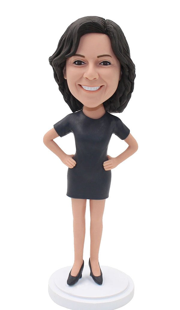 Custom Hands On My Hips Bobblehead, Custom Lady Bobbleheads Pose - Abobblehead.com