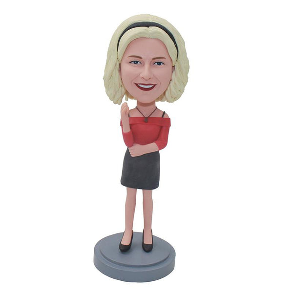 Custom Women Bobblehead, Personalized Bobblehead of Girlfriend - Abobblehead.com