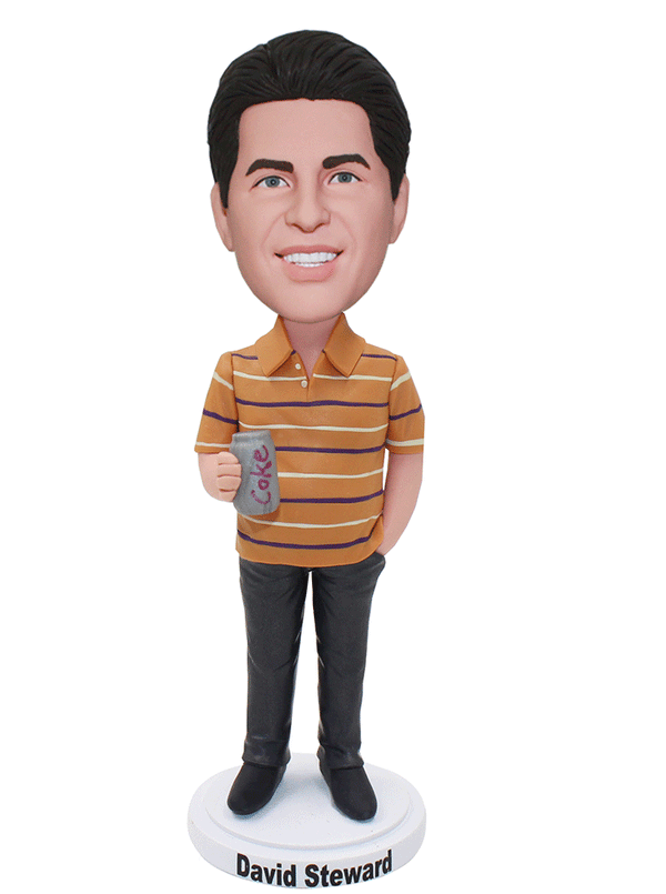 Custom Bobblehead Holding Beer, Man With Beer Custom Bobbleheads - Abobblehead.com