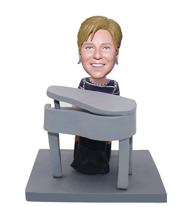 Custom Play Piano Bobbleheads From photos, Custom Action Figurine Woman Piano - Abobblehead.com