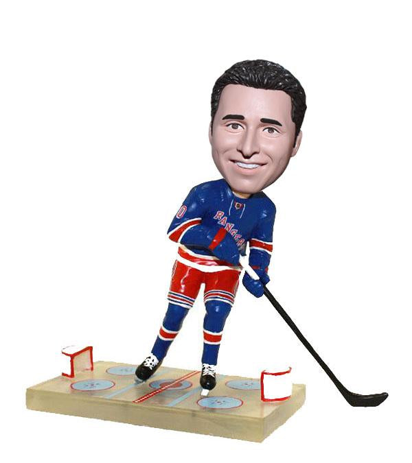 Personalized Ice Hockey Bobblehead, Custom Unique Ice Hockey Gifts for Him - Abobblehead.com