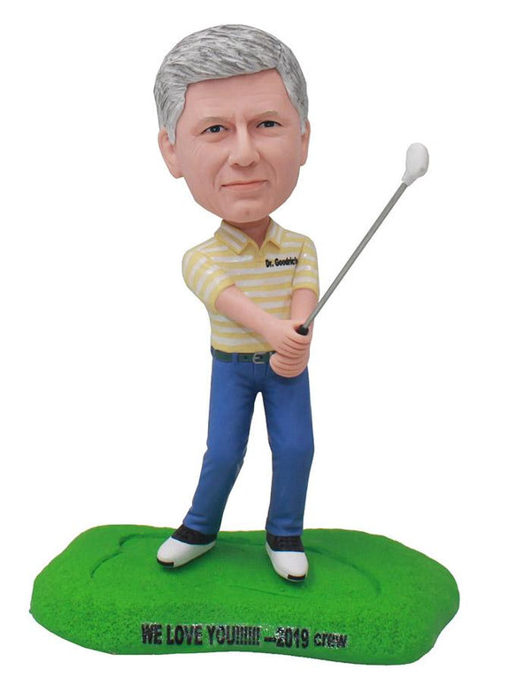 Custom Golf Bobblehead For Dad, Boss, Friend - Abobblehead.com